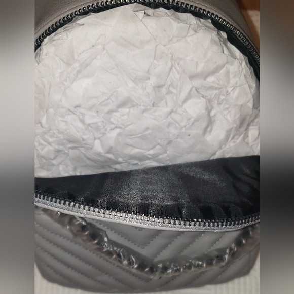 Victoria's Secret mini backpack/purse, Gray - Picture 2 of 9
